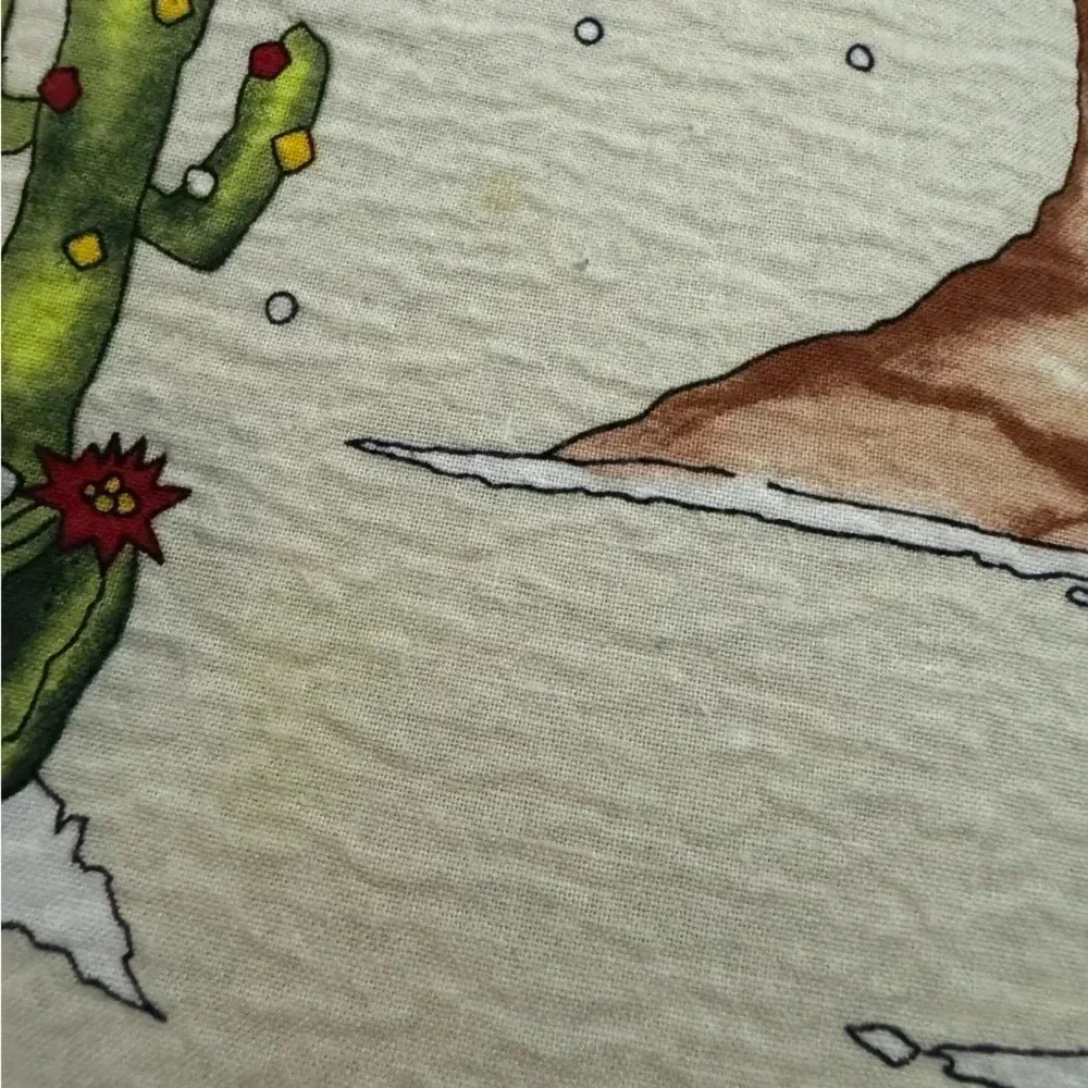 VTG Southwestern Christmas Coyote Placemats Set of 3 Native American Cactus 90s